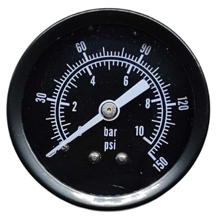 Manômetro Horizontal 50mm 10 bar 145 psi 1/4