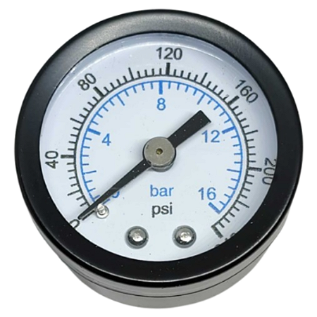 Manômetro Horizontal 40mm 16 bar 240 psi 1/8