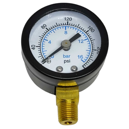 Manômetro Vertical 40mm 16 bar 240 psi 1/8