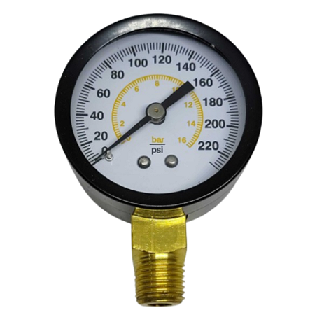 Manômetro Vertical 50mm 16 bar 240 psi 1/4