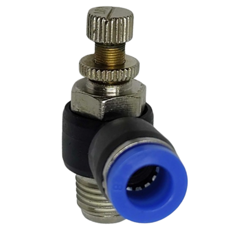Regulador de Fluxo Tubo 8mm x Rosca 1/4 Npt