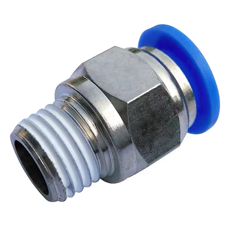 Conector Macho Instantâneo Tubo 4mm x Rosca 1/4 Npt