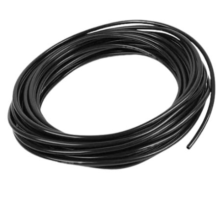 Tubo Poliuretano PU 8mm 8x5,5mm Preto Rolo 25mt