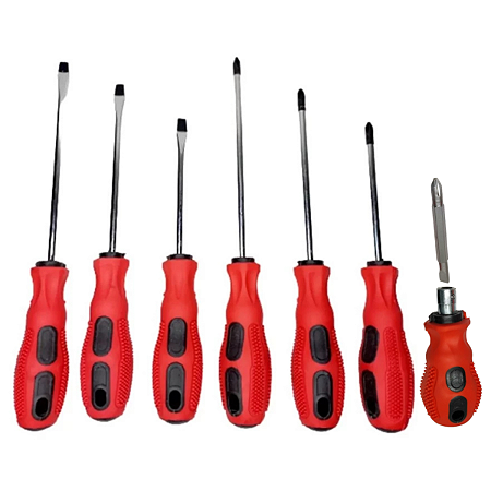 Kit De Chave Fenda Philips Profissional 7 Peças Aço Carbono