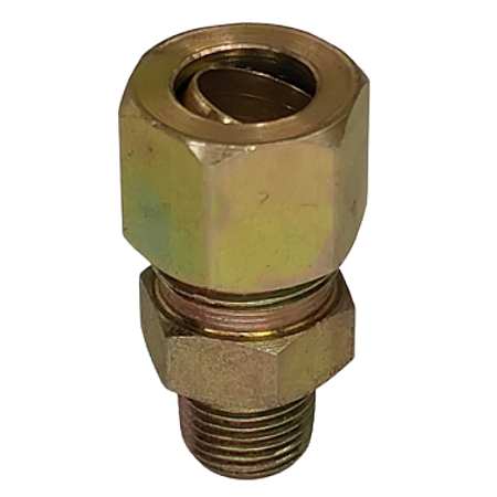 Conector Macho Porca E Anilha Rosca 1/8 Npt X Tubo 3/8