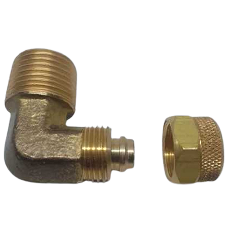 Cotovelo Latão Bico Rodoar Tubo 12mm Rosca 1/2