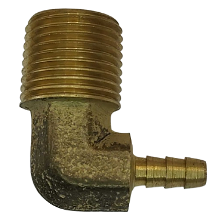 Cotovelo Latão Rosca Macho 1/2 X 1/4 Escama Para Mangueira