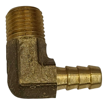 Cotovelo Latão Rosca Macho 1/4 X 5/16 Escama Para Mangueira