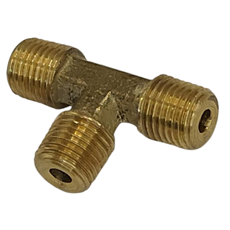Tee Rosca Macho 1/4 Npt - 13,2mm Latão
