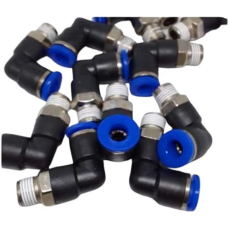 Cotovelo Macho Instantâneo Tubo 4mm x Rosca 1/4 Npt