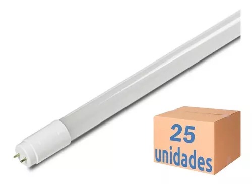 CX C/ 25 Peças  Lamp. Led SMD Tubular 09W 100~240V 6500K T8 60CM	  12002
