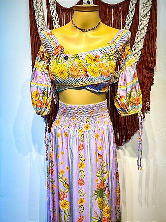 CONJUNTO SAIA -  COLEÇÃO - AURA SERENA- LILÁS