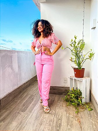 CROPPED - DUPLO ROSÊ - TAMANHO - UNICO