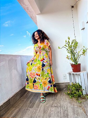 VESTIDO MORCEGO-  COLEÇÃO - AURA SERENA- LILÁS