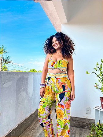 CONJUNTO CALÇA-  COLEÇÃO - AURA SERENA- LILÁS