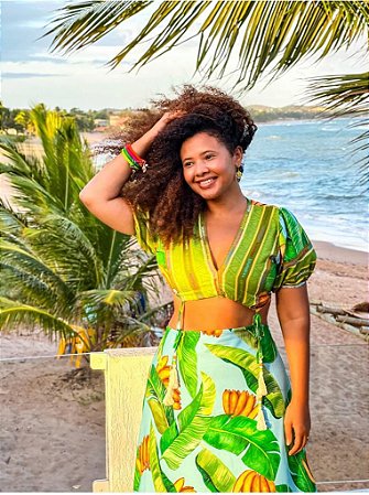 VESTIDO AMARRAÇÃO- COLEÇÃO- BANANEIRA -VERDE