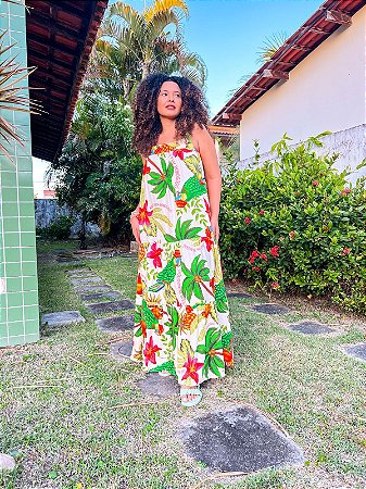 VESTIDO MARIANA - BOROGODÓ  -ESTAMPADO - VISCOSE PRÉ LAVADO