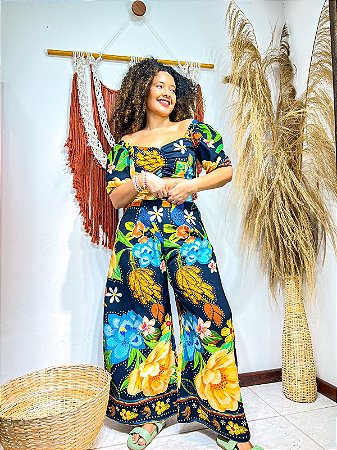 CALÇA PANTALONA -  COLEÇÃO - VERÃO -PRETO