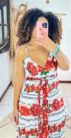 VESTIDO LORE-  COLEÇÃO - ENCANTOS DA NATUREZA - COLORIDO