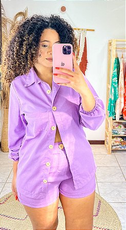 CONJUNTO ANA -  COLEÇÃO - VERÃO EUROPEU -LILÁS