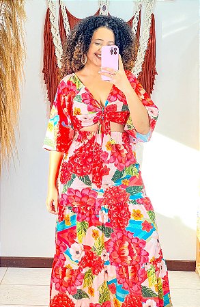 VESTIDO MARINA -  COLEÇÃO - ALTO VERÃO-COLORIDO