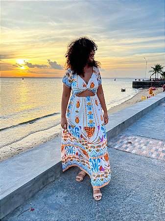 VESTIDO ANNA-  COLEÇÃO - ESTAÇÕES -COLORIDO