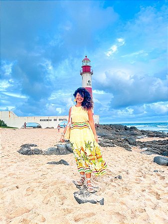 VESTIDO ANNA- SALVADOR E SEUS ENCANTOS -VISCOSE PRÉ LAVADO