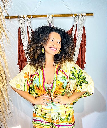 KIMONO LASTEX - SALVADOR E SEUS ENCANTOS - VISCOSE PRÉ LAVADO