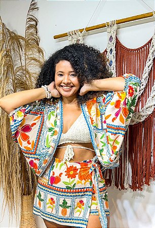 CONJUNTO AMORA- ESTAÇÕES-COLORIDO-VISCOSE PRÉ LAVADO ,GRAMADURA 140