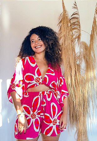 CONJUNTO PAULA - ESTAÇÕES-PINK -VISCOSE PRÉ LAVADO ,GRAMADURA 140