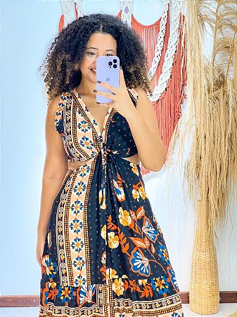 VESTIDO KIARA - ESTAÇÕES-PRETO-VISCOSE PRÉ LAVADO ,GRAMADURA 140