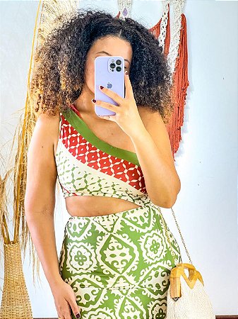 VESTIDO THAYNARA- CIDADE DOS AZULEJOS -FLUITY - VERDE