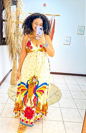VESTIDO LÍDIA  - BOHO - BRANCO -VISCOSE PRÉ LAVADO
