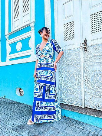 CONJUNTO VENEZA - CIDADE DOS AZULEJOS -FLUITY - AZUL