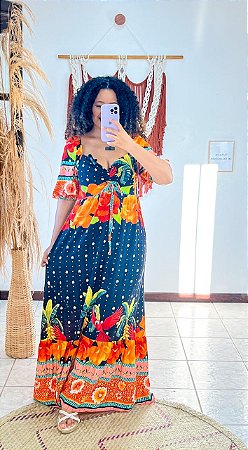 VESTIDO LARISSA- ESTAÇÕES-PRETO -VISCOSE PRÉ LAVADO ,GRAMADURA 140
