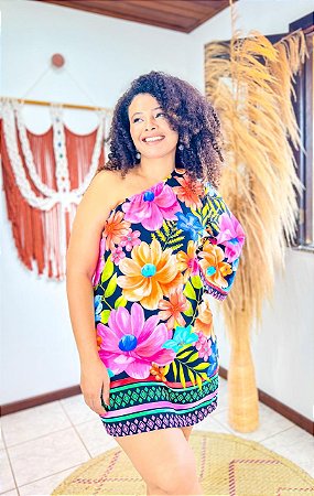 VESTIDO NULA MANGA -CURTO- G-PRAIA URBANA-COLORIDO-VISCOSE PRÉ LAVADO ,GRAMADURA 260