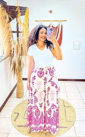 SAIA VERÃO- SOL DE VERÃO  -ROSA- VISCOLINHO