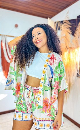 CONJUNTO LETÍCIA- ALTO VERÃO- COLORIDO - VISCOSE PRÉ LAVADO ,GRAMADURA 140