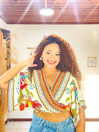CROPPED MORCEGO -SOL-COLORIDO- VISCOSE PRÉ LAVADO