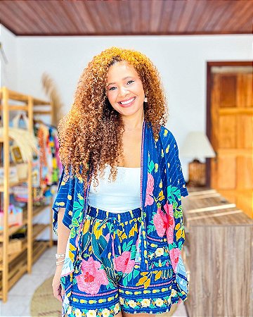 CONJUNTO LETÍCIA- OUTONO- AZUL MARINHO -VISCOSE PRÉ LAVADO ,GRAMADURA 140