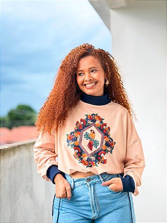 MOLETOM NATASHA -COLORIDA- BRASILIDADE