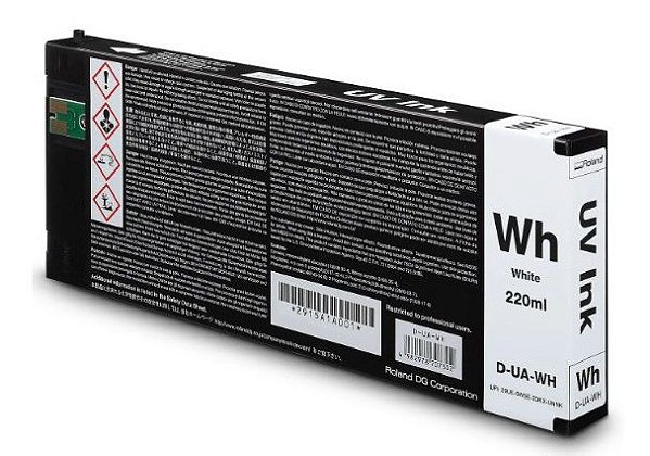 Tinta UV Roland D-UA-5 - Cartucho 220 ML - BRANCO/WHITE