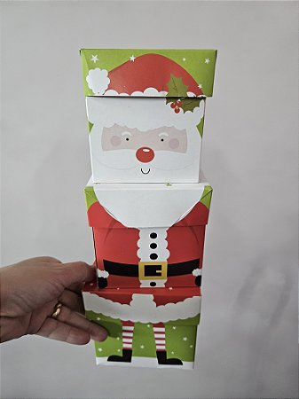 KIT CAIXAS TRIO CORPO PAPAI NOEL