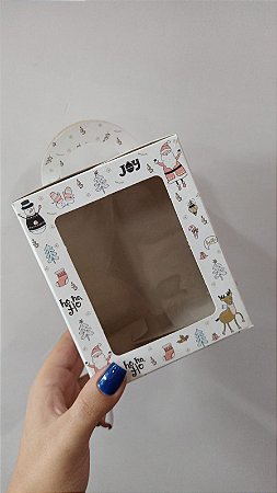 CAIXA PANETONE C/VISOR 250GRS NATAL
