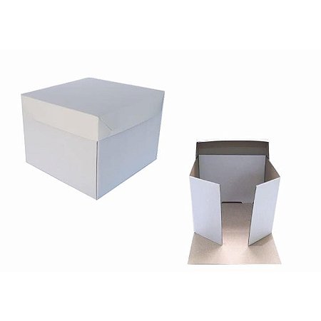 CAIXA BRANCA BOLO 20X20X18