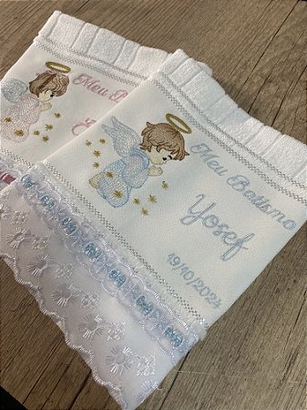 Toalhas personalizadas para batismo