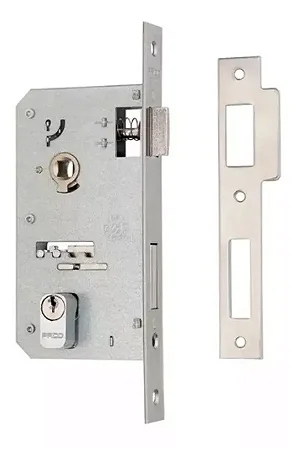 Fechadura Externa Pado 45mm Inox Polido Máquina Reposição
