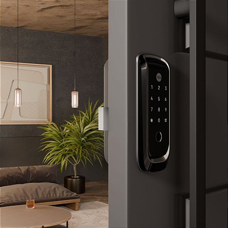 Fechadura Digital Sobrepor YALE YBL410B Biometria Senha e BT