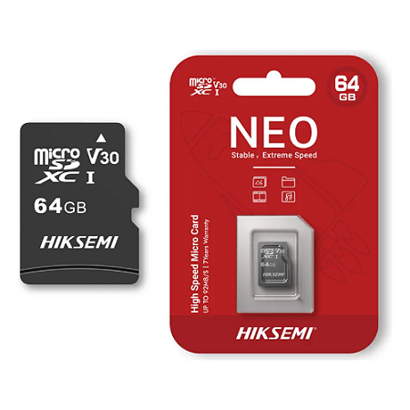 Cartão de Memória Micro SD 64GB Hs-tf-c1 para Câmeras Wi-Fi