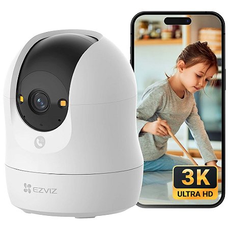 Câmera WiFi Interna EZVIZ C6N G1 3K 5MP Ultra HD 360° com IA